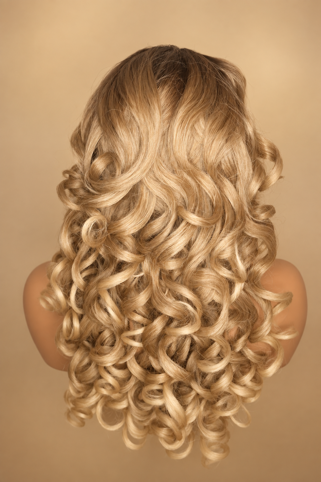Perruque LYN, coloris Blond, vue de dessus